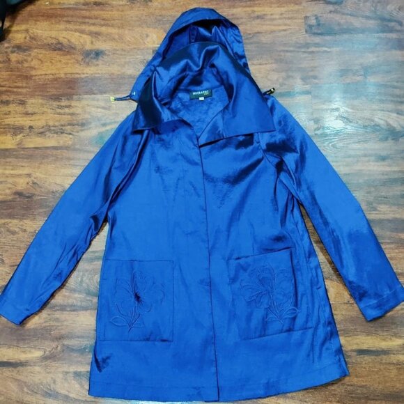Mycra Pac Artsey Lagenlook Layering Outerwear Gorpcore Raincoat Blue Size Medium - Picture 6 of 13